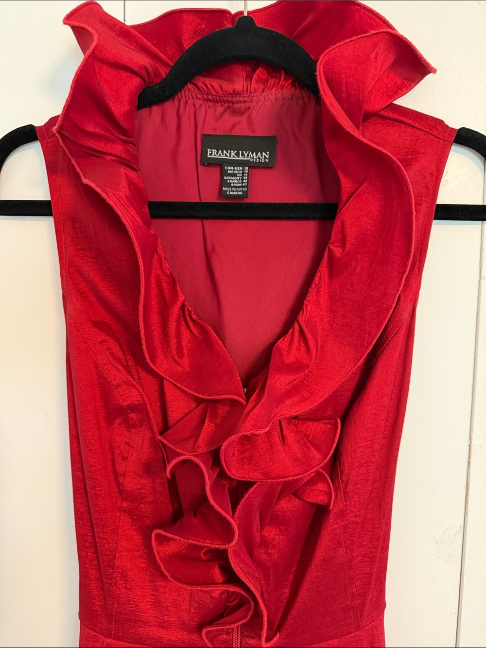 Frank Lyman Design Red Ruffled Dress